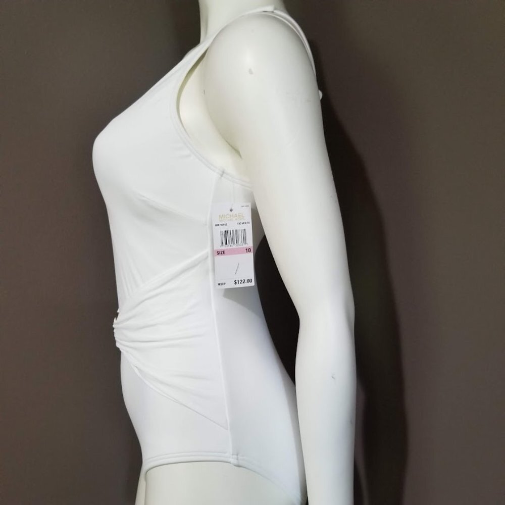 Michael Kors Sash Tummy-Control One Piece Swimsuit Size 10 - Picture 4 of 13